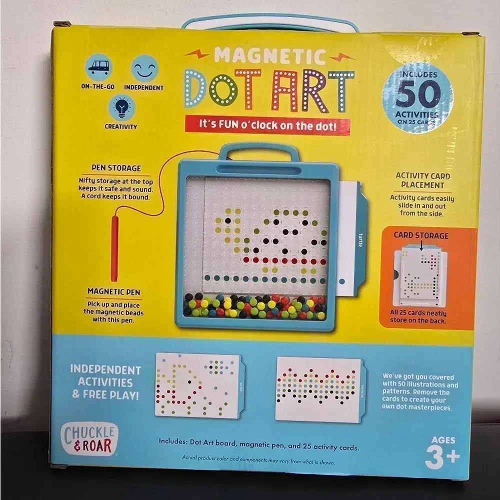 Chuckle & Roar Magnetic Dot Art Designer Travel Art Kit Creativity Game, 3+